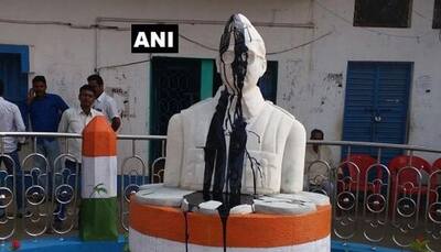 Netaji Subhash Chandra Bose's statue partly damaged, smeared with coal tar in Birbhum