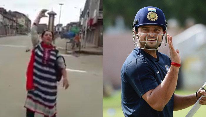 Suresh Raina salutes Kashmiri Pandit who chanted &#039;Bharat Mata Ki Jai&#039; at Srinagar&#039;s Lal Chowk