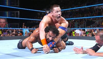 WATCH: After facing defeat against John Cena, Jinder Mahal bounces back to Baron Corbin