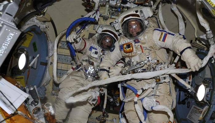 Russian cosmonauts venture out of ISS for the year&#039;s seventh spacewalk - Watch Live