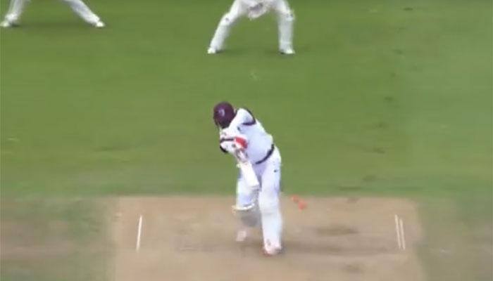 WATCH: Stuart Broad knocks Kemar Roach&#039;s off stump out of the ground