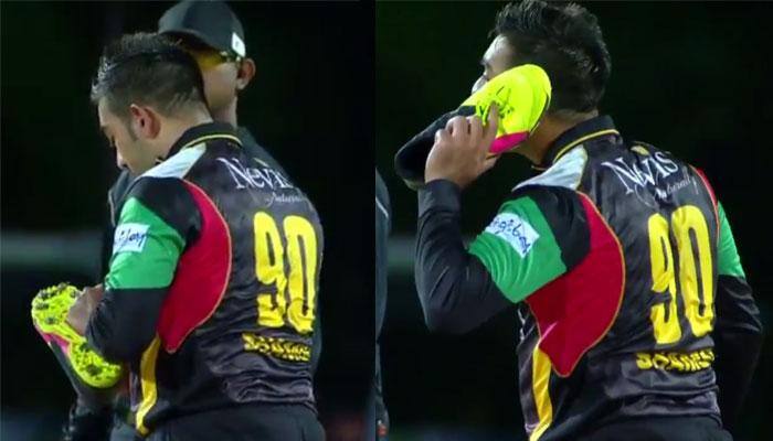 WATCH: Tabraiz Shamsi shows unique celebration after dismissing Glenn Phillips in CPL 2017