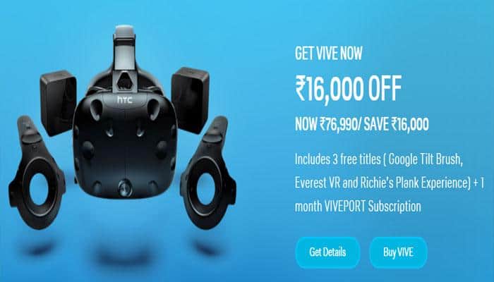 HTC slashes Rs 16,000 on VR Vive platform in India
