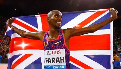 Mo Farah wins final track race after Ethiopian trio collide