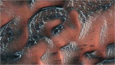 Fading winter on Mars shows dry ice effect on dunes in the form of 'beautiful patterns' – See pic