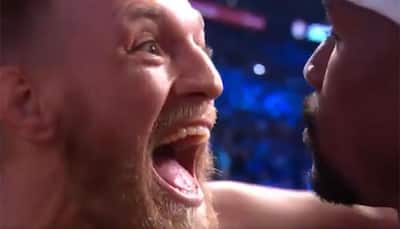 WATCH: Conor McGregor taunts Floyd Mayweather during weigh-in