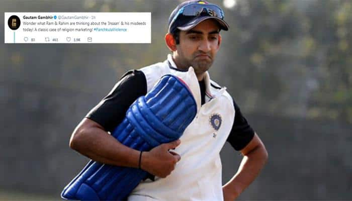 Gautam Gambhir condemns Panchkula violence with hard-hitting tweet