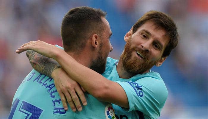 Barcelona win as Lionel Messi hits brace to pass 350 La Liga goals