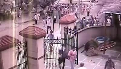 Panchkula: Alleged Gurmeet Ram Rahim supporters vandalise building - Watch video