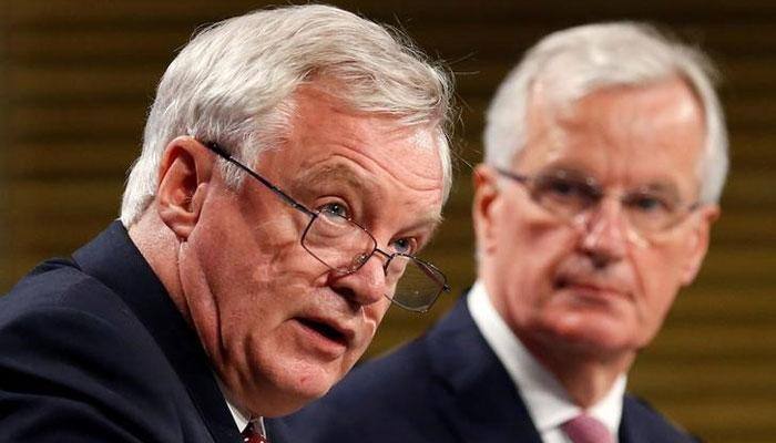 Britain pushes for talks about the future, EU wants divorce first
