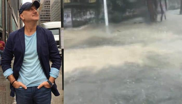 Anupam Kher&#039;s car gets stuck in heavy rain, here&#039;s what he did next – Watch