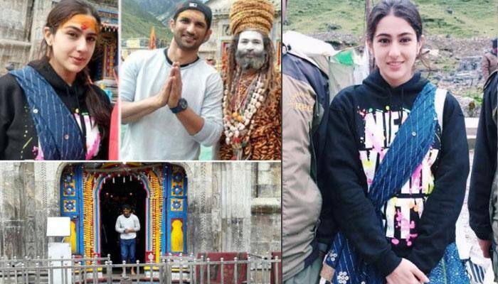 Sara Ali Khan and Sushant Singh Rajput visit &#039;Kedarnath&#039; temple ahead of film shoot