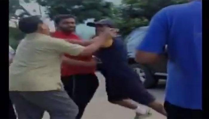 Watch: Ambati Rayadu manhandles senior citizen in Hyderabad