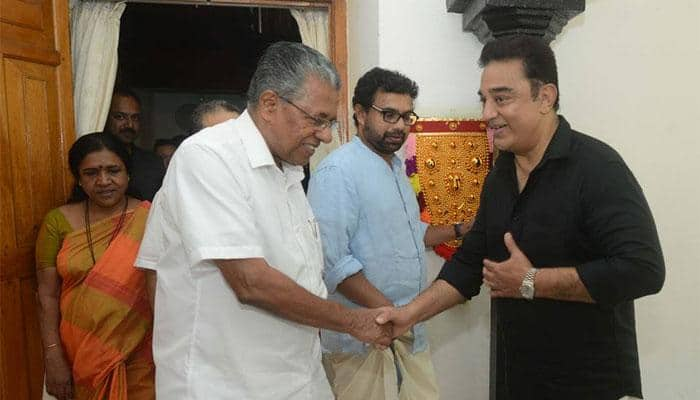 My colour is not saffron, says Kamal Haasan after meeting Kerala CM