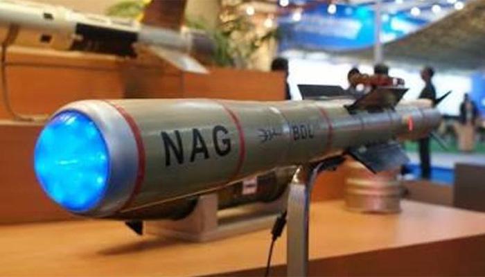 India's indigenously developed anti-tank guided missile 'Nag' successfully test-fired India's indigenously developed anti-tank guided missile 'Nag' successfully test-fired