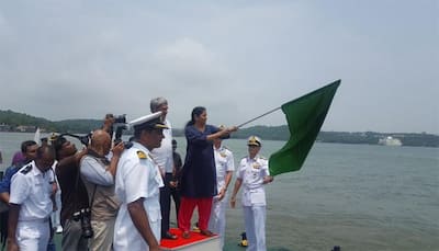 Nirmala Sitharaman flags-off all-women crew of Navika Sagar Parikrama from Panaji