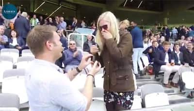 Watch: Guy proposes girlfriend on live TV as James Anderson bags 500th Test wicket