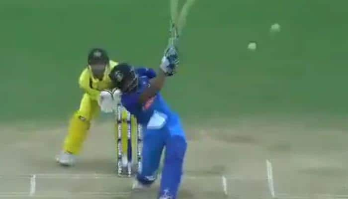 Watch: Hardik Pandya destroys Adam Zampa; reaches fifty with monster six