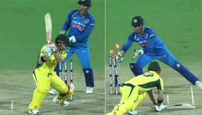 Watch: MS Dhoni takes unbelievable catch before conjuring up stumping magic
