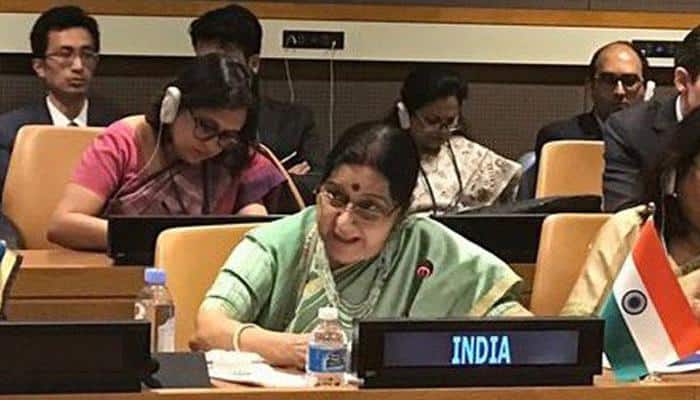 Sushma Swaraj meets Chinese Foreign Minister Wang Yi on sidelines of SCO meeting
