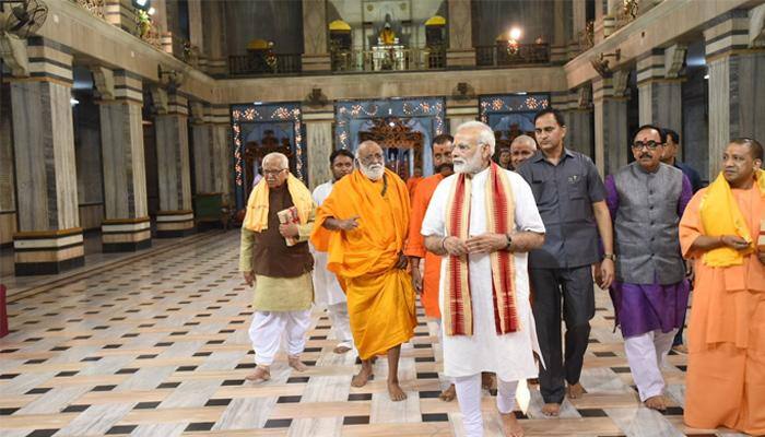 Narendra Modi in Varanasi: PM offers prayers at Tulsi temple, releases postal stamps on Ramayana