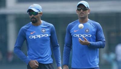 Watch: MS Dhoni joins Kuldeep Yadav, Axar Patel at practice net to bowl few spin deliveries 