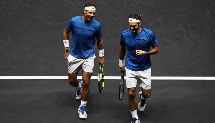 Rafael Nadal, Roger Federer claim first doubles win at Laver Cup