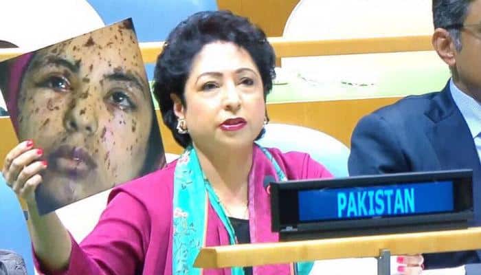 Pakistan envoy shows photo of Palestinian victim as &#039;evidence of atrocities&#039; on Kashmiris
