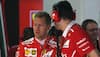 Ferrari's Sebastian Vettel leads Kimi Raikkonen in Malaysian GP practice two