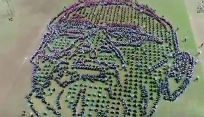 Wow! 3,600 children create human portrait of PM Modi on his B&#039;day