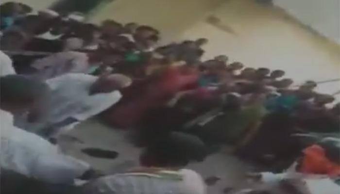 Watch: Building collapses during Dussehra celebrations in Telangana