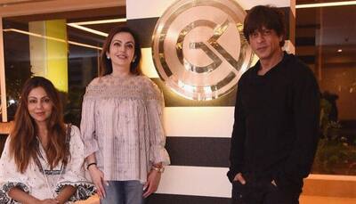 Nita Ambani visits Gauri Khan's design store; Shah Rukh and AbRam steal the show