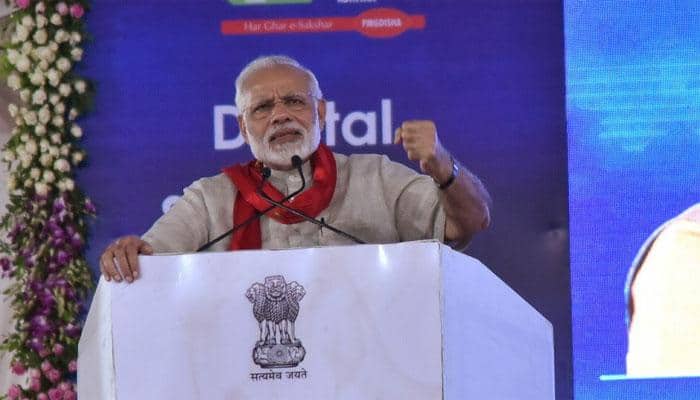 In poll-bound Gujarat, Modi says new India will be made on tech revolution