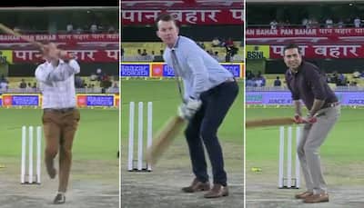 Watch: Virender Sehwag, VVS Laxman and Brett Lee attempt MS Dhoni's 'Helicopter Shot', fail miserably