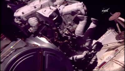 NASA astronauts begin the second of three spacewalks to repair ISS