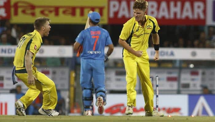 Watch: Adam Zampa outfoxes MS Dhoni with peach of a delivery during IND vs AUS Watch: Adam Zampa outfoxes MS Dhoni with peach of a delivery during IND vs AUS