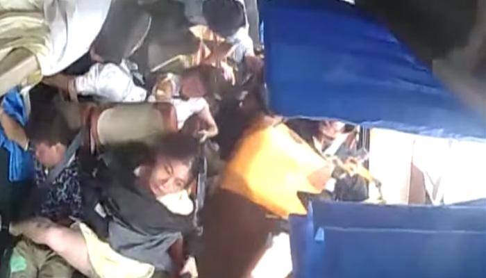 This bus accident shows why it&#039;s important to fasten your seat belt – Watch