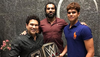 See pics: When WWE Champion Jinder Mahal met Sachin Tendulkar