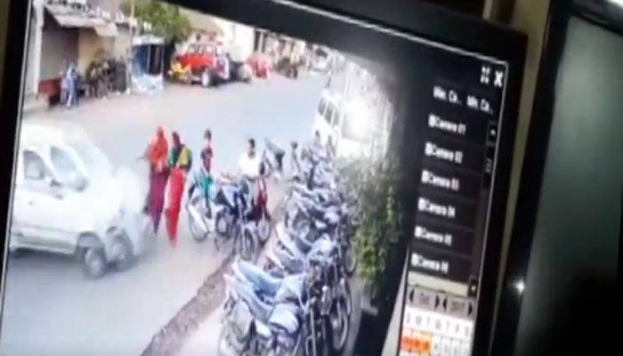 Caught on camera: Speeding car rams into pedestrians in Bhopal, injures 3