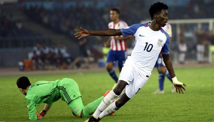 FIFA U-17 World Cup: Tim Weah hat-trick sets up USA&#039;s 5-0 thrashing of Paraguay