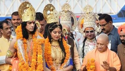 Yogi celebrates grand Diwali, gifts Rs 133 crore to Ayodhya