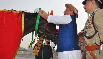 Best horse ‘Black Beauty’ and best dog ‘Machhli’ felicitated by Rajnath on ITBP Raising Day - See Pics