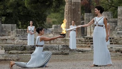 Pyeongchang 2018 Games torch lit in ancient Olympia