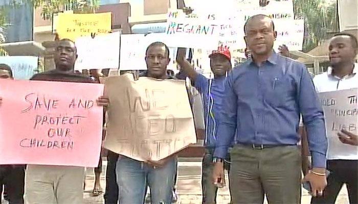 Protest outside Delhi school after Nigerian student alleges sexual assault