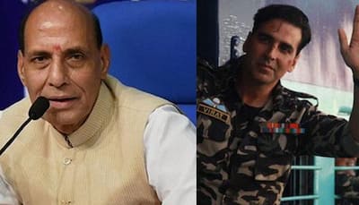 Rajnath Singh hails Akshay Kumar for supporting Indian Soldiers