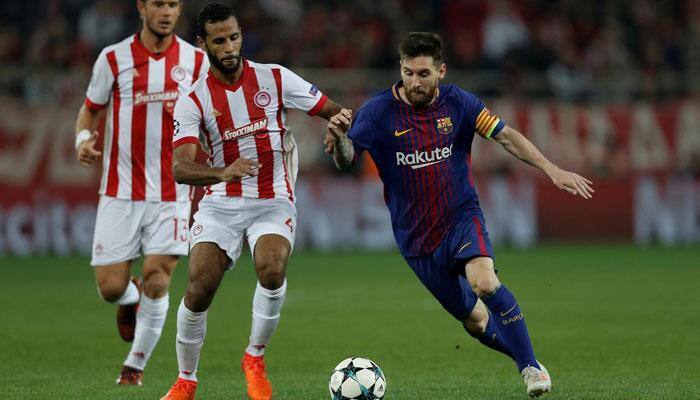 Champions League: Barcelona held to goalless draw by battling Olympiakos