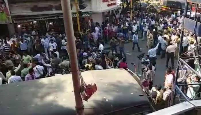 Mumbai: Scuffle ensues between MNS and Congress workers, RAF deployed