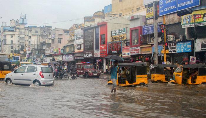 Two dead after heavy rains lash Chennai; more showers predicted for Thursday