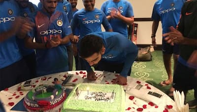 Watch: India captain Virat Kohli celebrates 29th birthday with team-mates