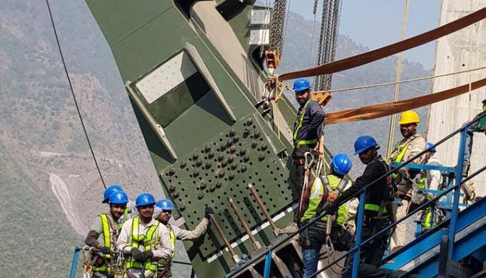 Arch of Chenab Bridge, set to be world&#039;s highest railway bridge, launched in Kashmir